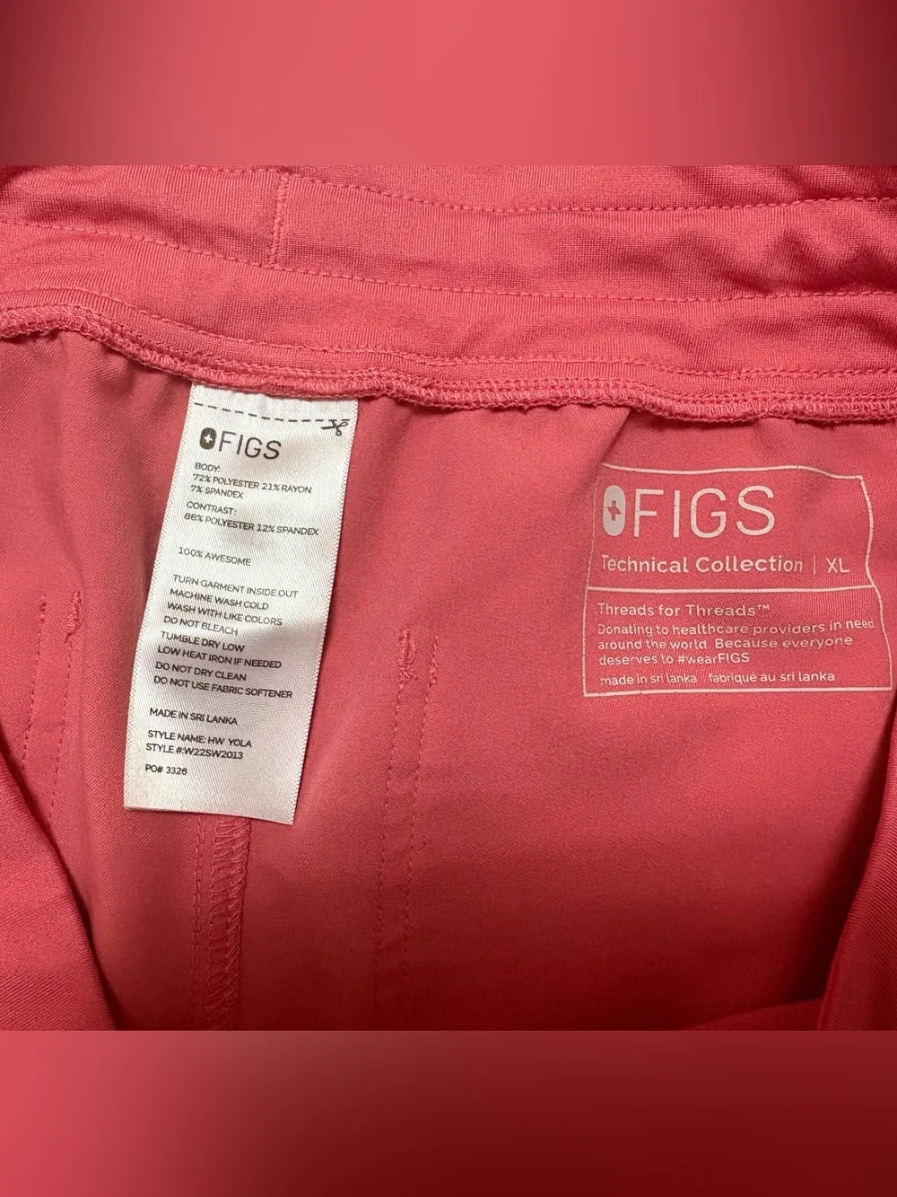 Figs HW Yola scrub pants Desert Rose color
